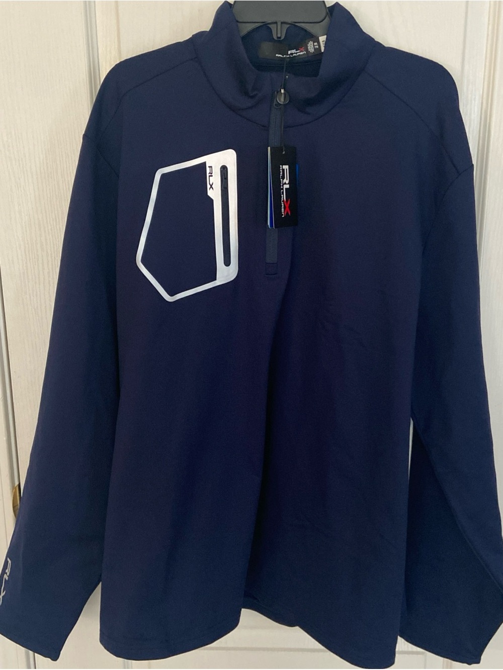 Ralph Lauren RLX Navy Pullover with White Reflective Accent